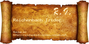Reichenbach Izidor névjegykártya